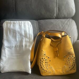 Michael Kors Mustard Studded Shoulder Bag